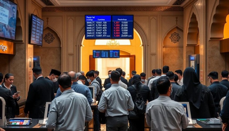 Bảng tỷ giá điện tử tại một quầy đổi tiền ở Cairo